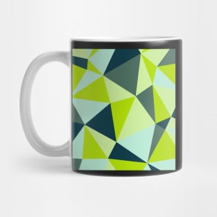 Modern Geometric Grey, Blue and Lime Mug